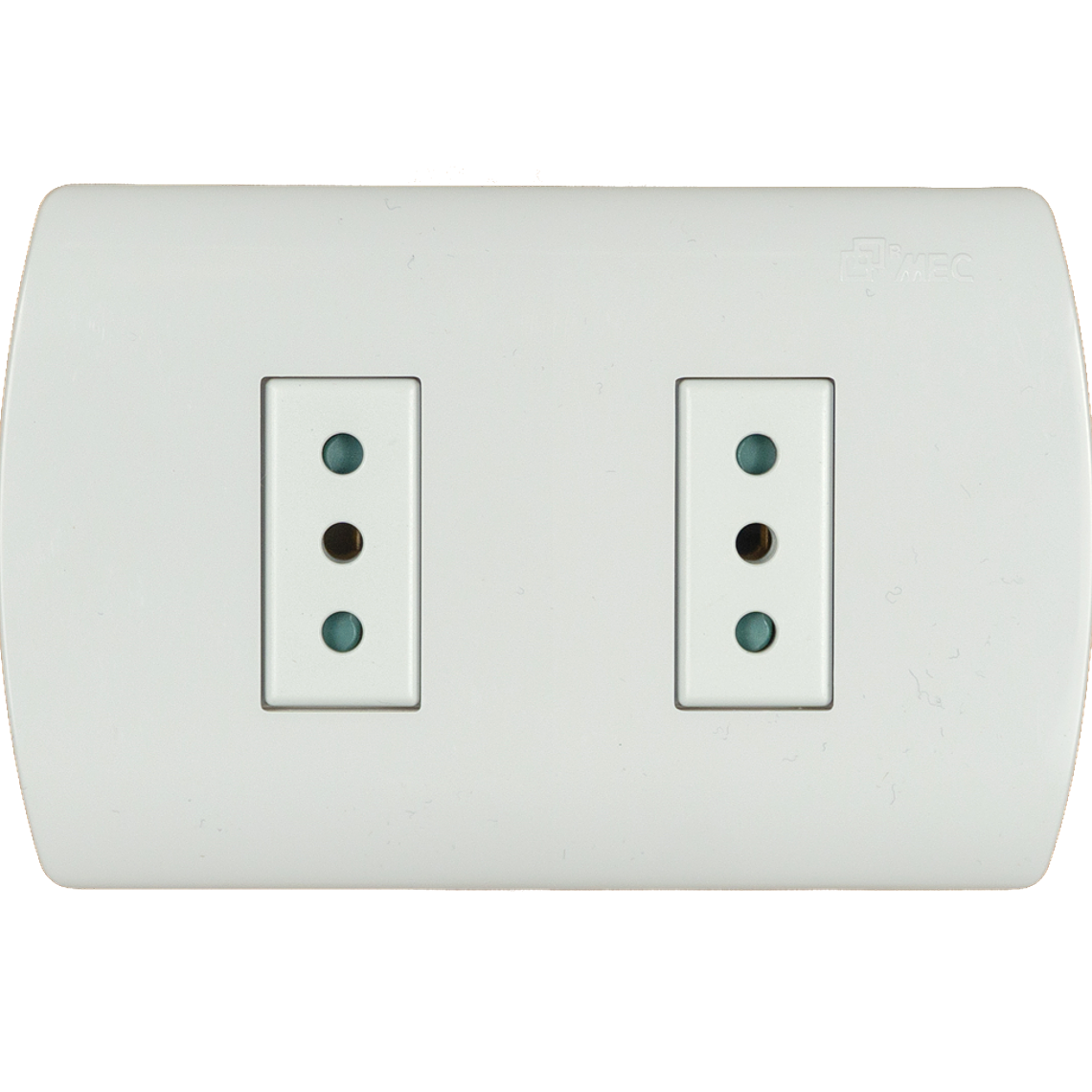 ENCHUFE DOBLE EMBUTIDO 10 AMPERES BLANCO ARIS MEC 1