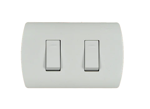 INTERRUPTOR DOBLE EMBUTIDO 9/15-10 AMPERES BLANCO ARIS
