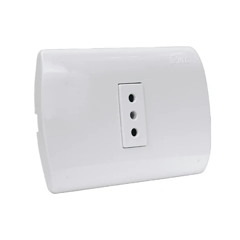 ENCHUFE SIMPLE EMBUTIDO 10 AMPERES BLANCO ARIS MEC