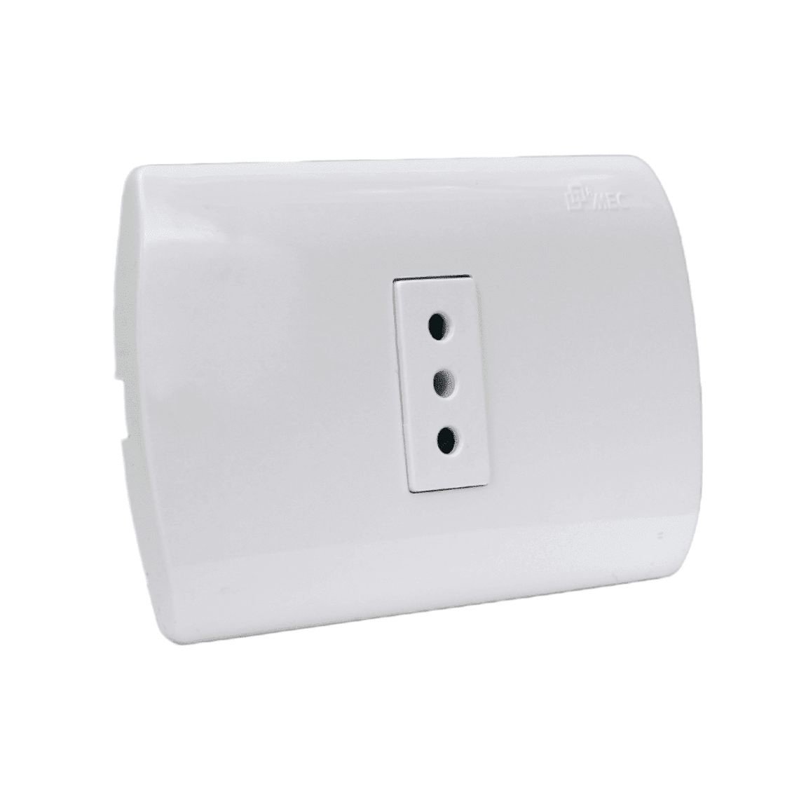 ENCHUFE SIMPLE EMBUTIDO 10 AMPERES BLANCO ARIS MEC 1