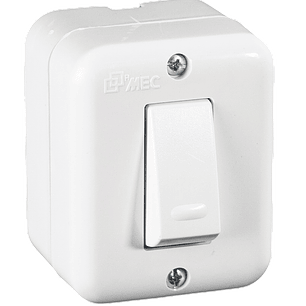 INTERRUPTOR SIMPLE SOBRE PUESTO 9/12 10 AMPERES BLANCO ARIS MEC