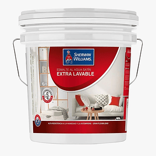 ESMALTE AL AGUA SATIN EXTRALAVABLE BLANCO/BASE X TINETA