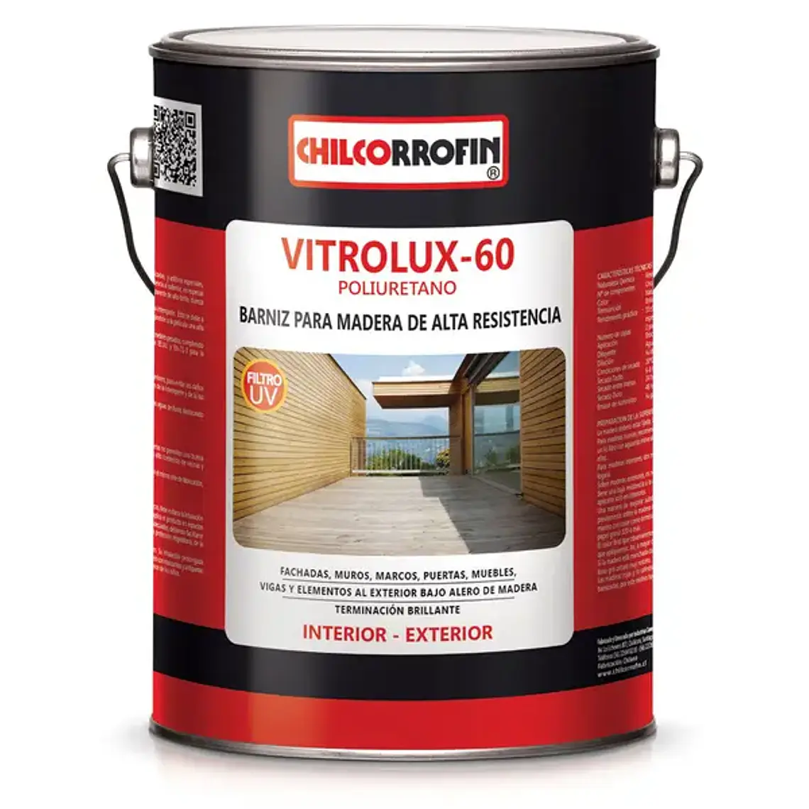 Vitrificante para Maderas Vitrolux 60 Galón Chilcorrofín 1