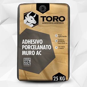 Adhesivo Porcelanato Muro AC Toro 25 kg