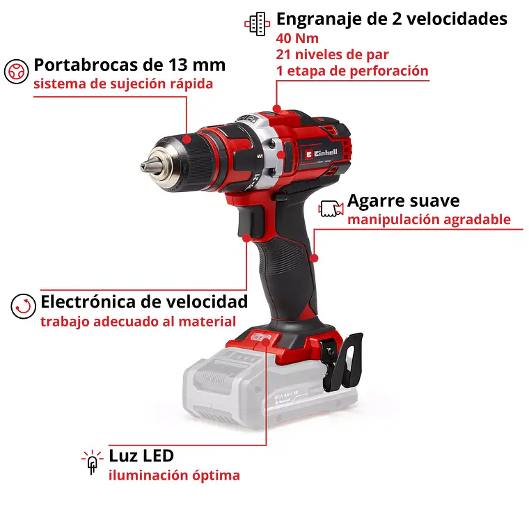 Taladro inalámbrico TE-CD 18/40 Li-Solo 3