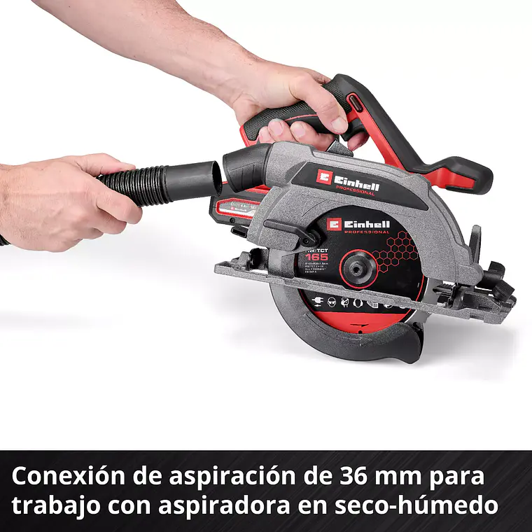 PROFESSIONAL Sierra circular inalámbrica TP-CS 18/165 Li BL - Solo 5