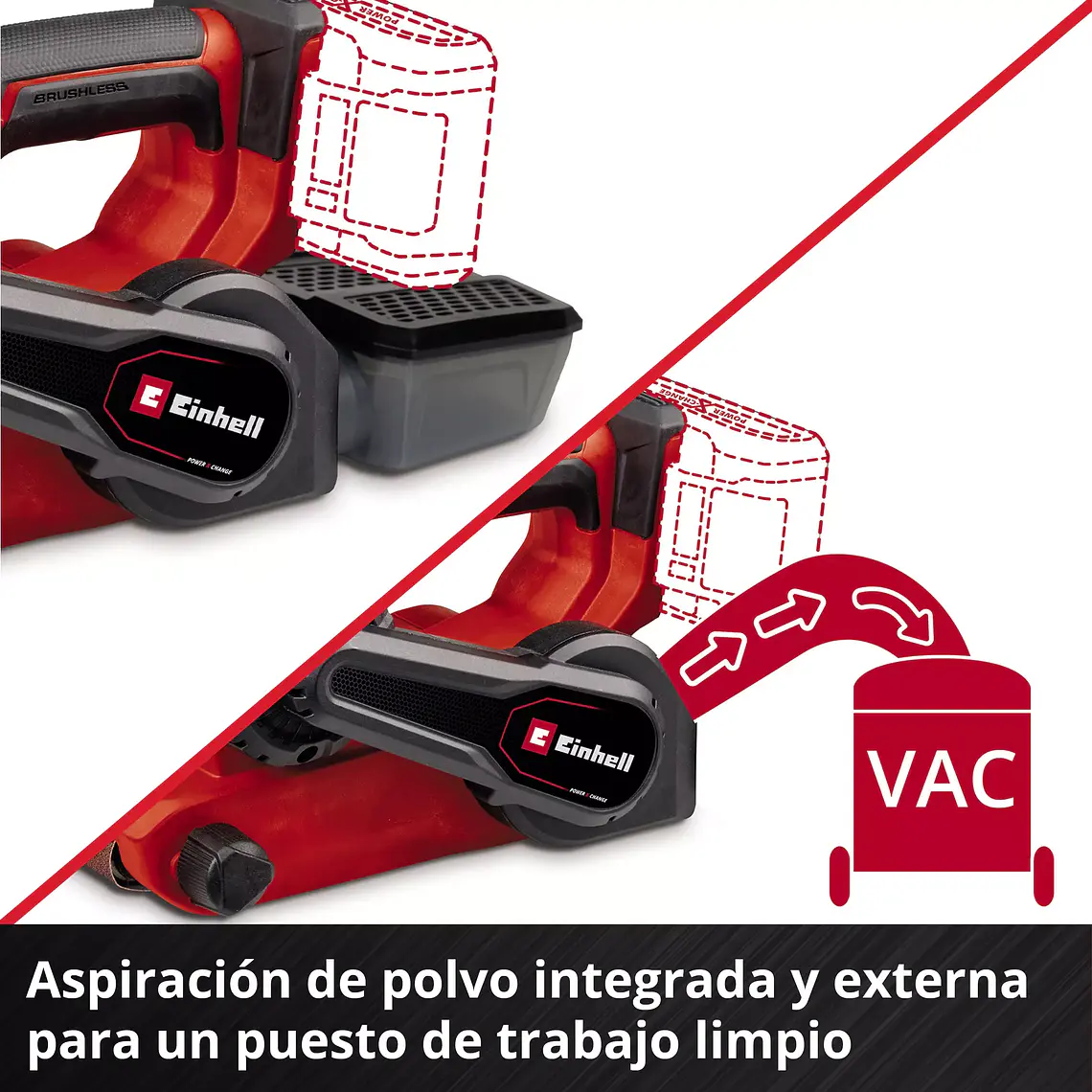 PROFESSIONAL Lijadora de banda inalámbrica TP-BS 18/457 Li BL - Solo 10