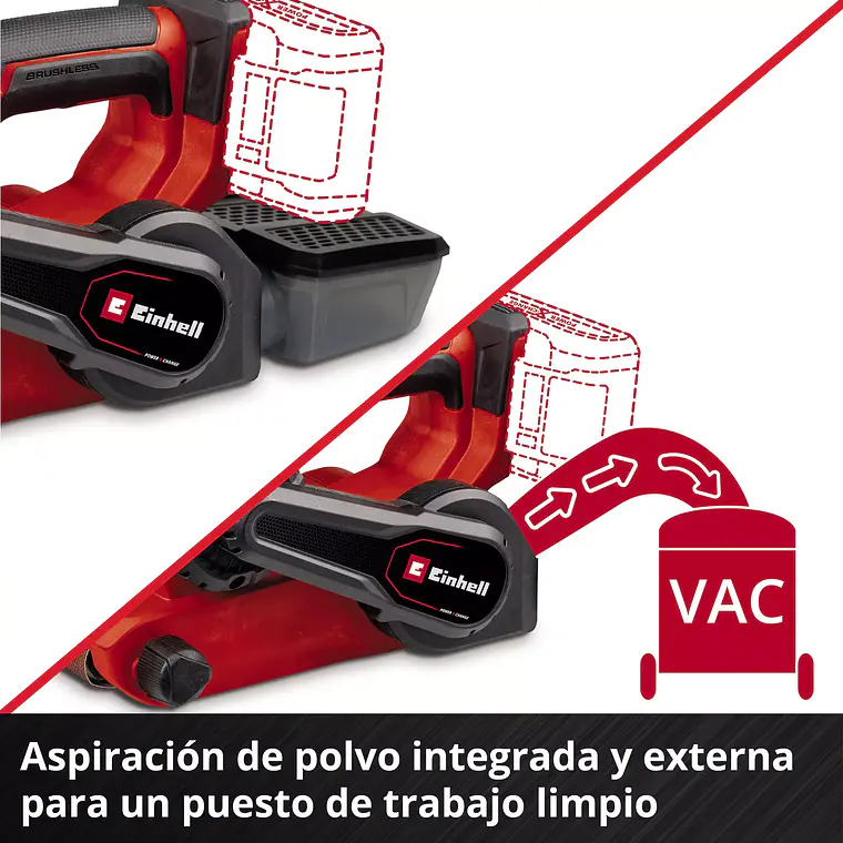 PROFESSIONAL Lijadora de banda inalámbrica TP-BS 18/457 Li BL - Solo 10