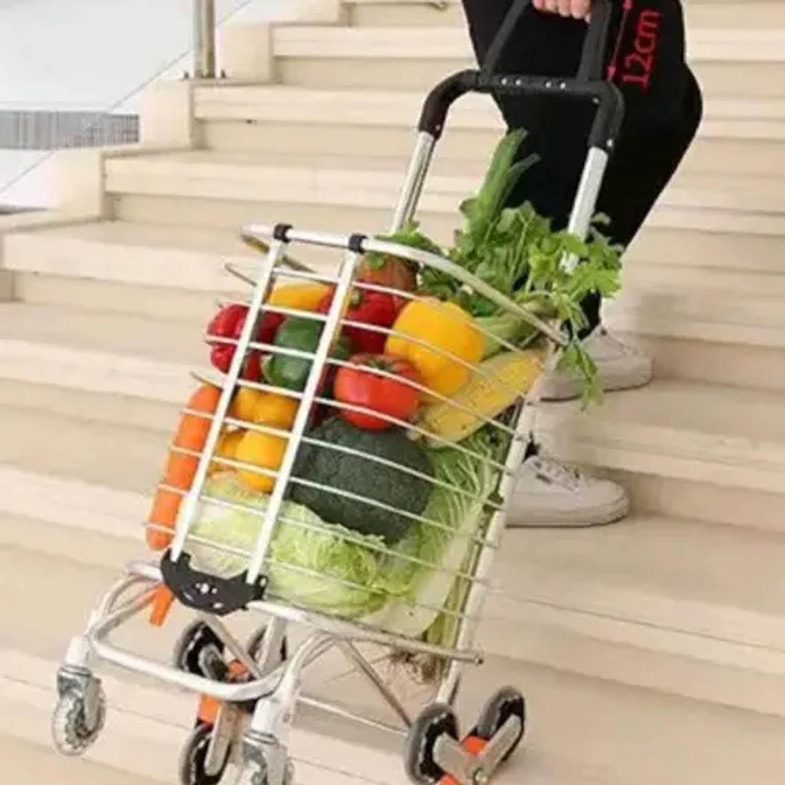 Carro Plegable de Compras Con Ruedas Para Escaleras 3