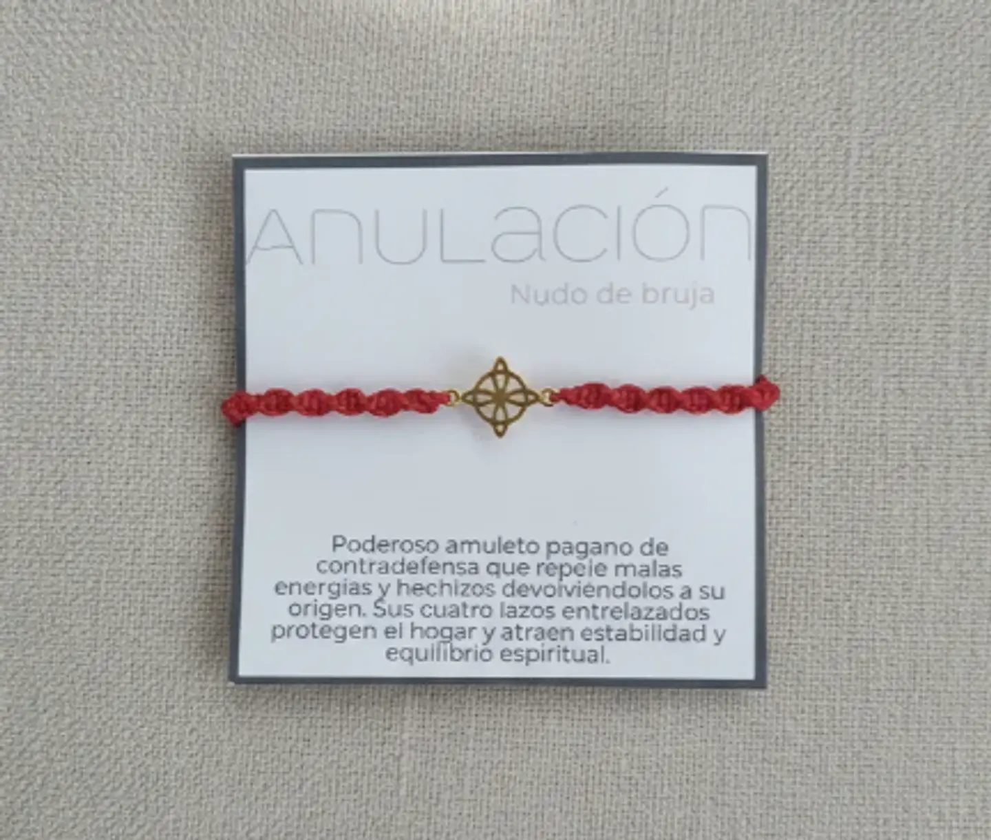 Pulsera protectora Nudo de bruja 1