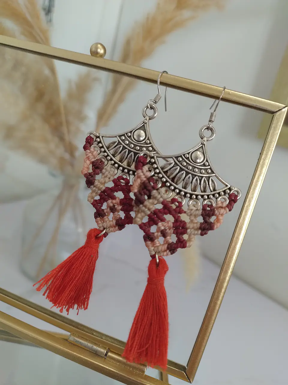 Aros  macramé Red 5