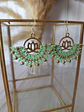 Aros Macramé Lotus Verde agua - Miniatura 5