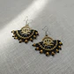 Aros Macramé Lotus Negro y dorado - Miniatura 3