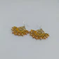 Aros Macramé Lotus amarillo y dorado - Miniatura 3