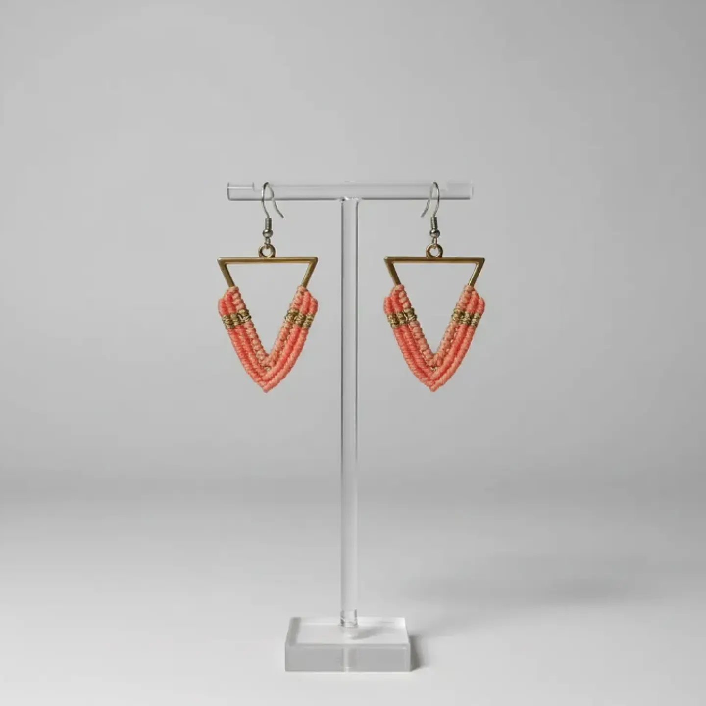 Aros Macramé Lola Rosa palo 3