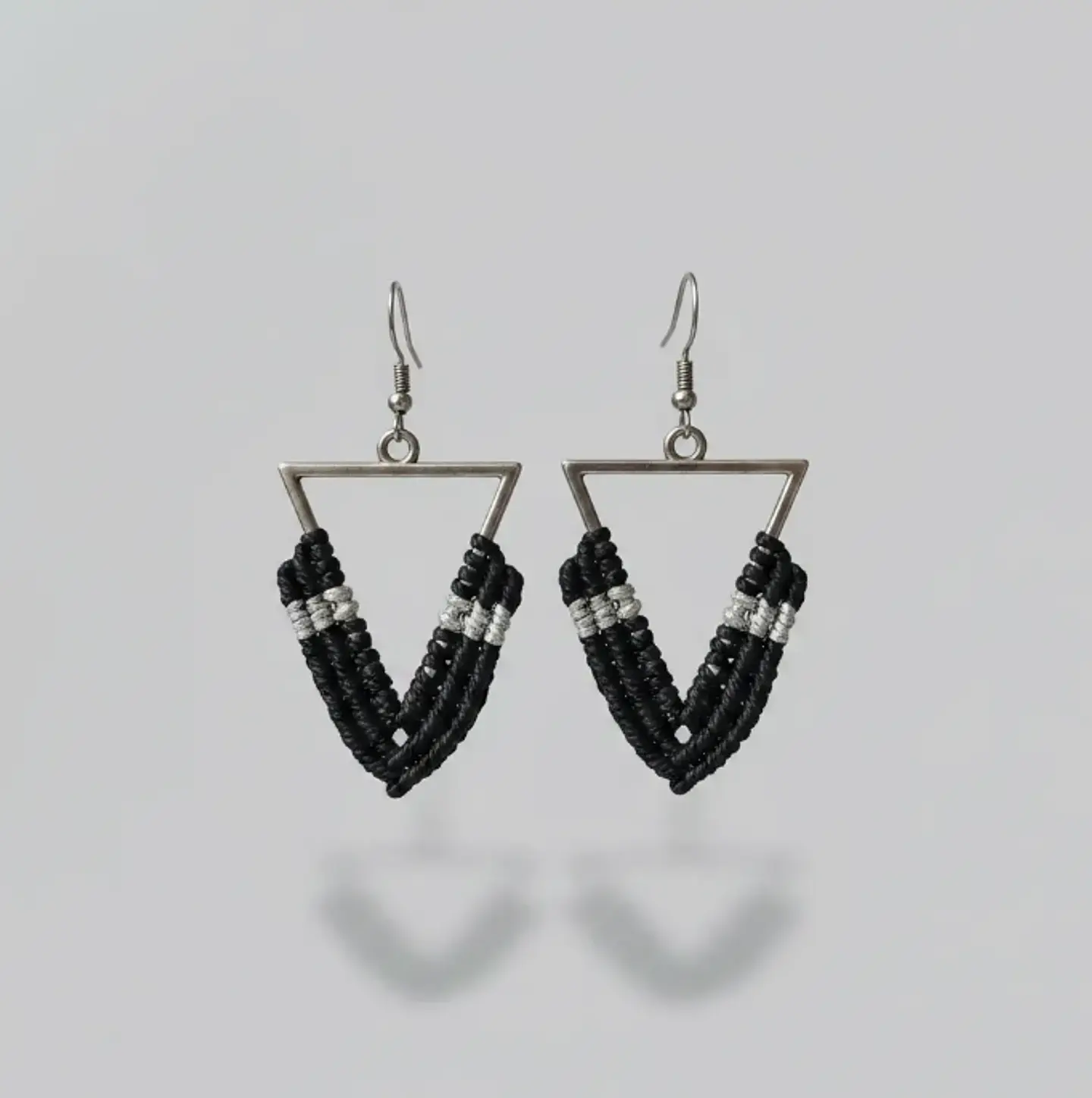 Aros Macramé Lola negro  4
