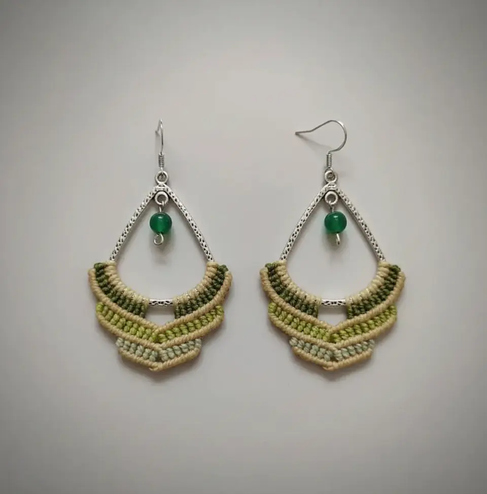 Aros Macramé Try verde 1