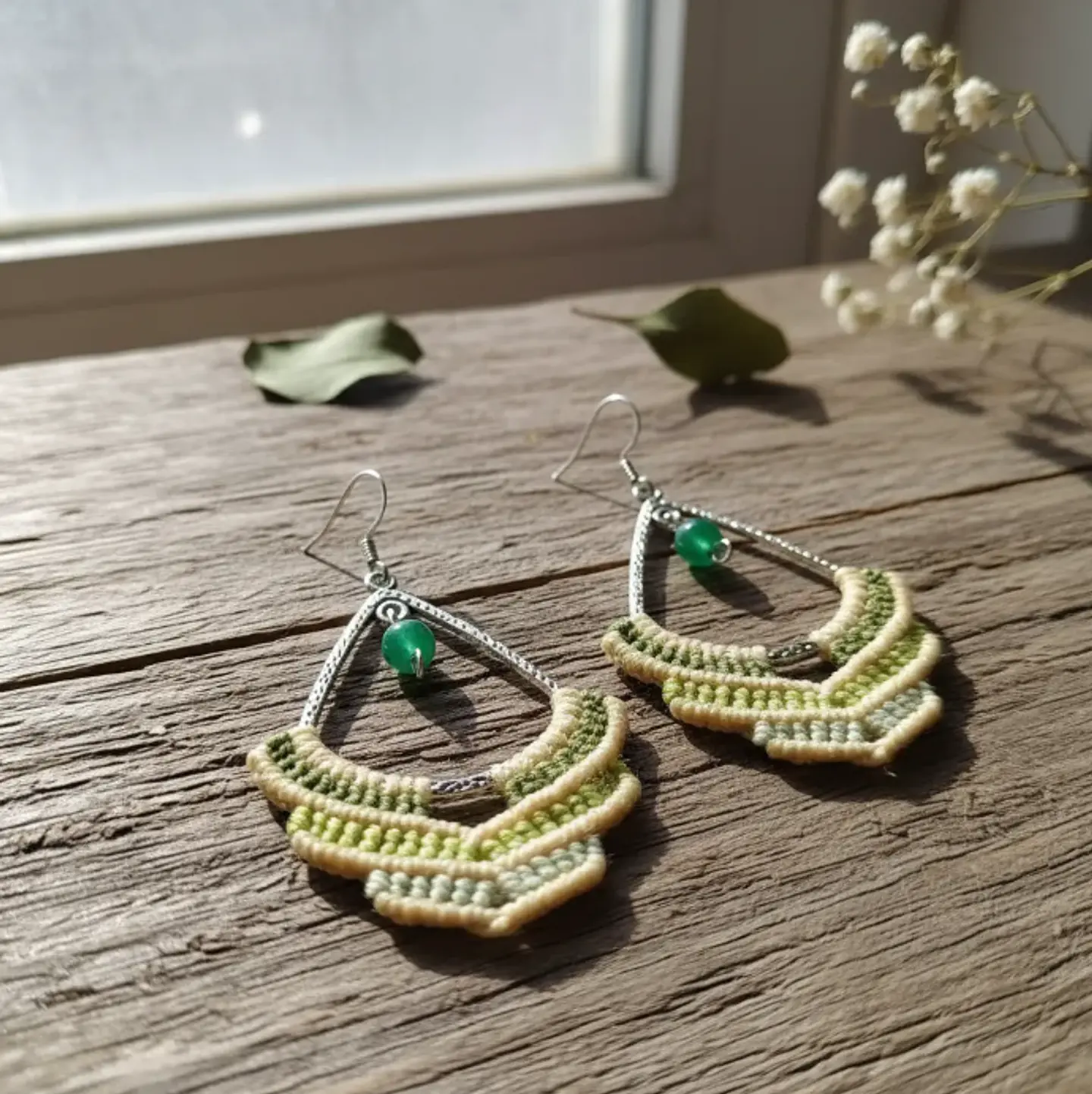 Aros Macramé Try verde 2