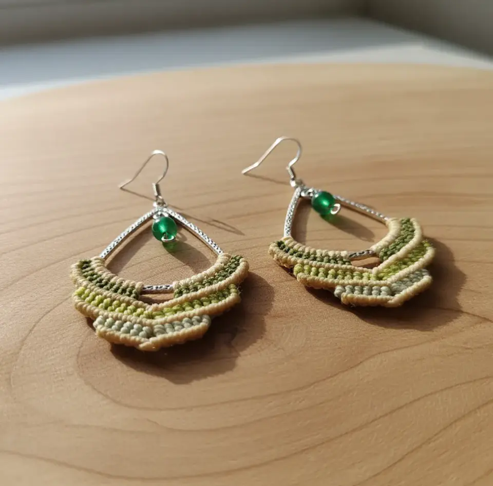 Aros Macramé Try verde 3