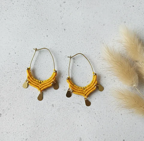 Argollas Macramé Lima Amarallas