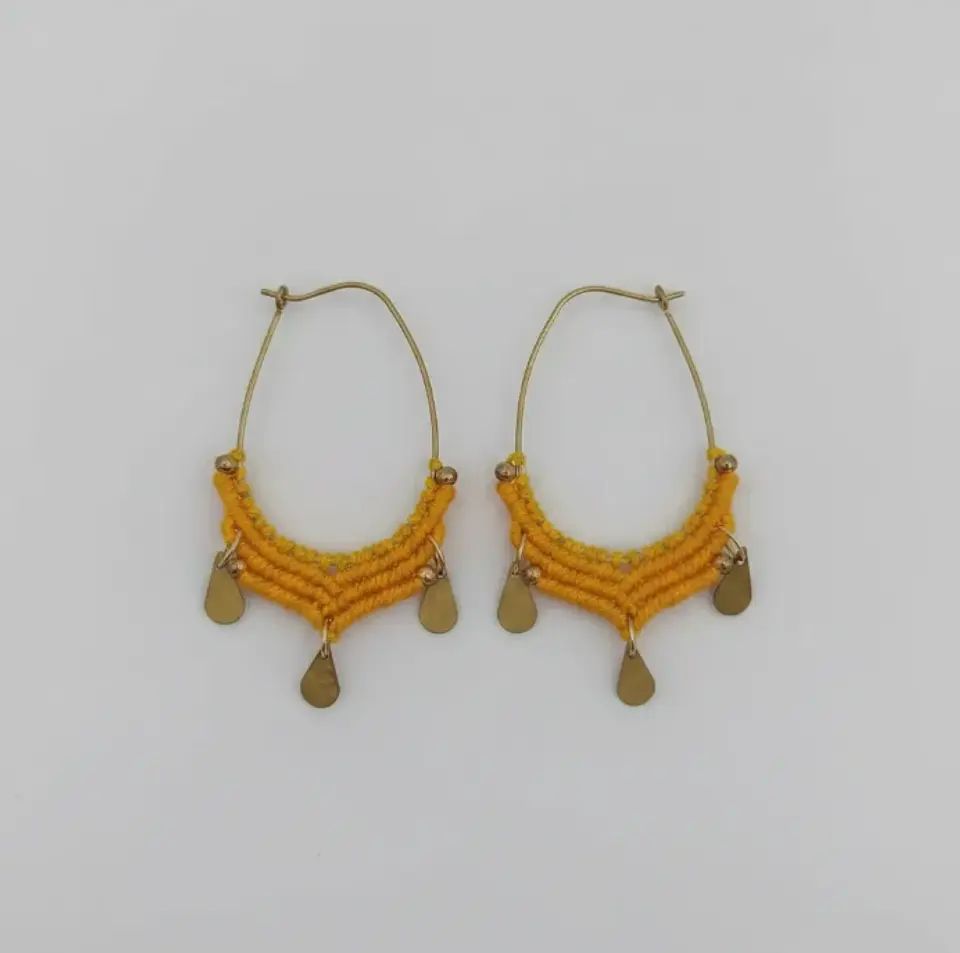 Argollas Macramé Lima Amarallas 2