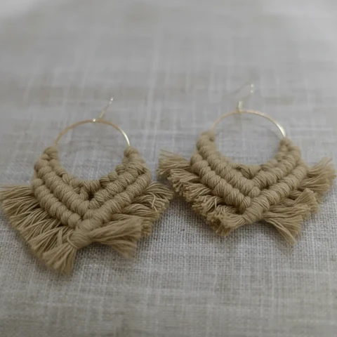 Aros Macramé Cotton beige