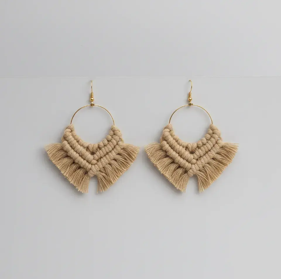 Aros Macramé Cotton beige 3