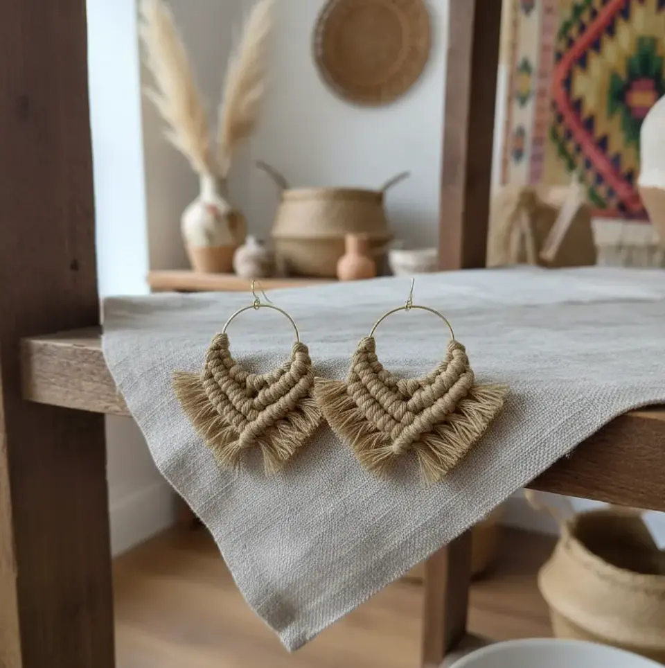 Aros Macramé Cotton beige 4
