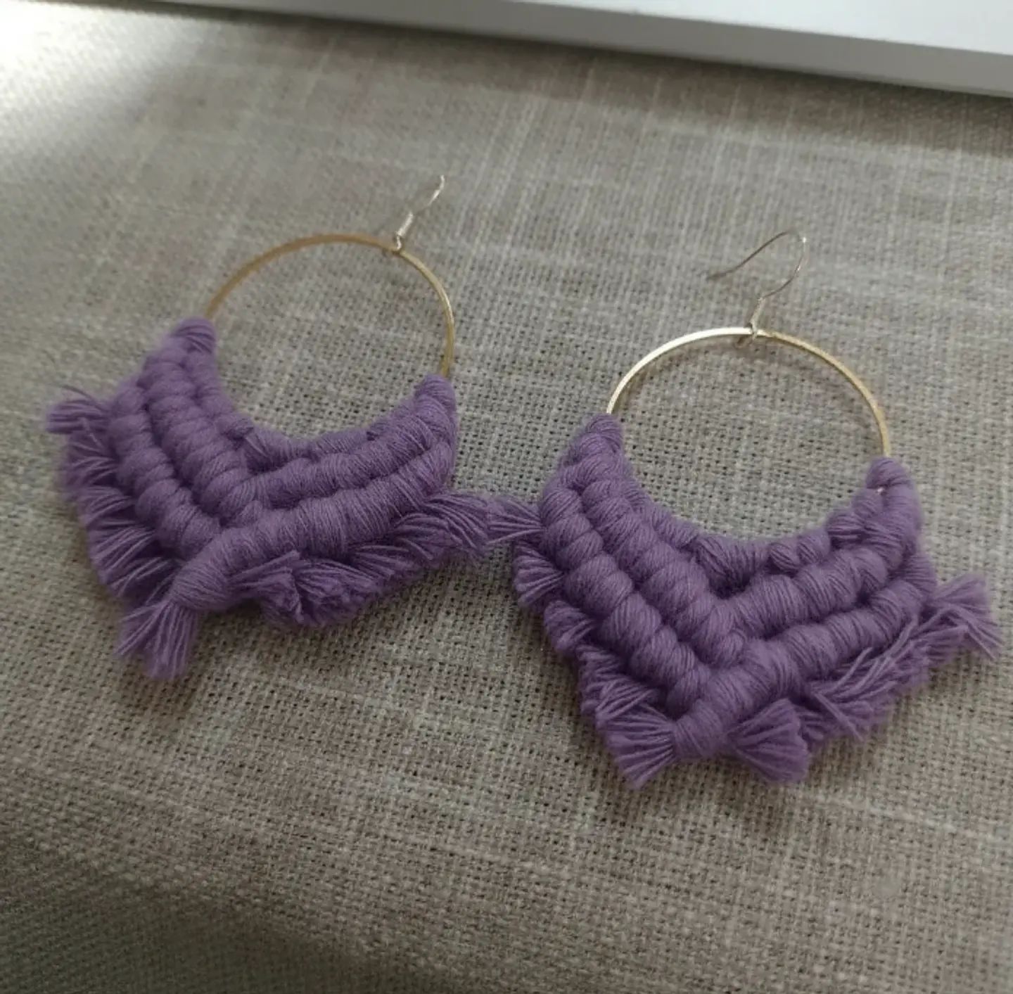 Aros Macramé Cotton Lila 4