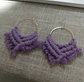 Aros Macramé Cotton Lila - Miniatura 4