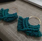 Aros Macramé Cotton Azul petroleo - Miniatura 3