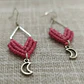 Aros Macramé Arum fucsias - Miniatura 3