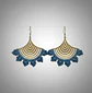 Aros Macramé Abba Azul - Miniatura 1