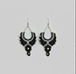 Aros Macramé Boho negro y plateado - Miniatura 1