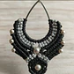 Aros Macramé Boho negro y plateado - Miniatura 3