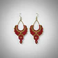 Aros Macramé Boho rojo - Miniatura 1