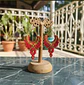 Aros Macramé Boho rojo - Miniatura 2