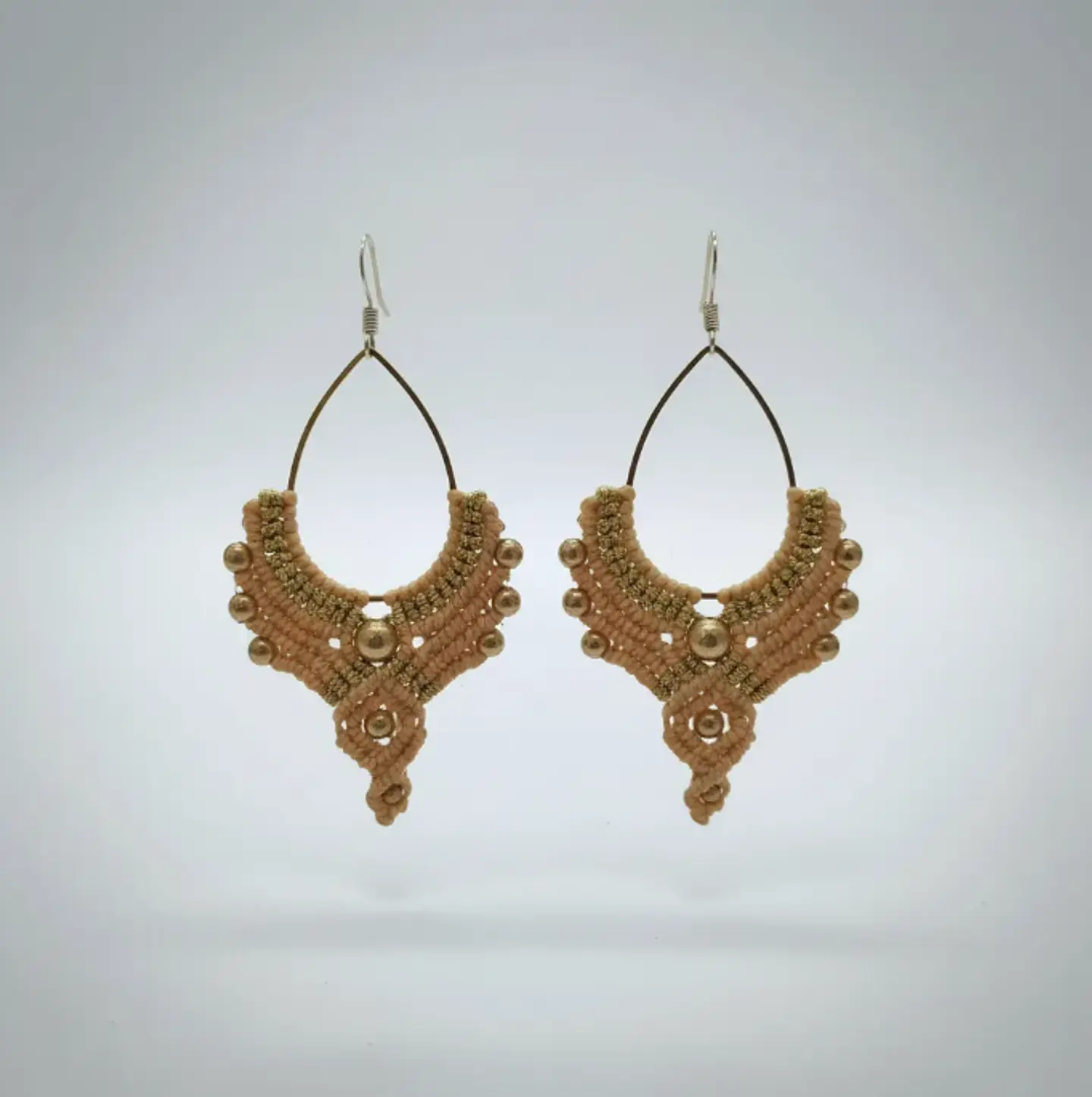 Aros Macramé Boho Beige 3