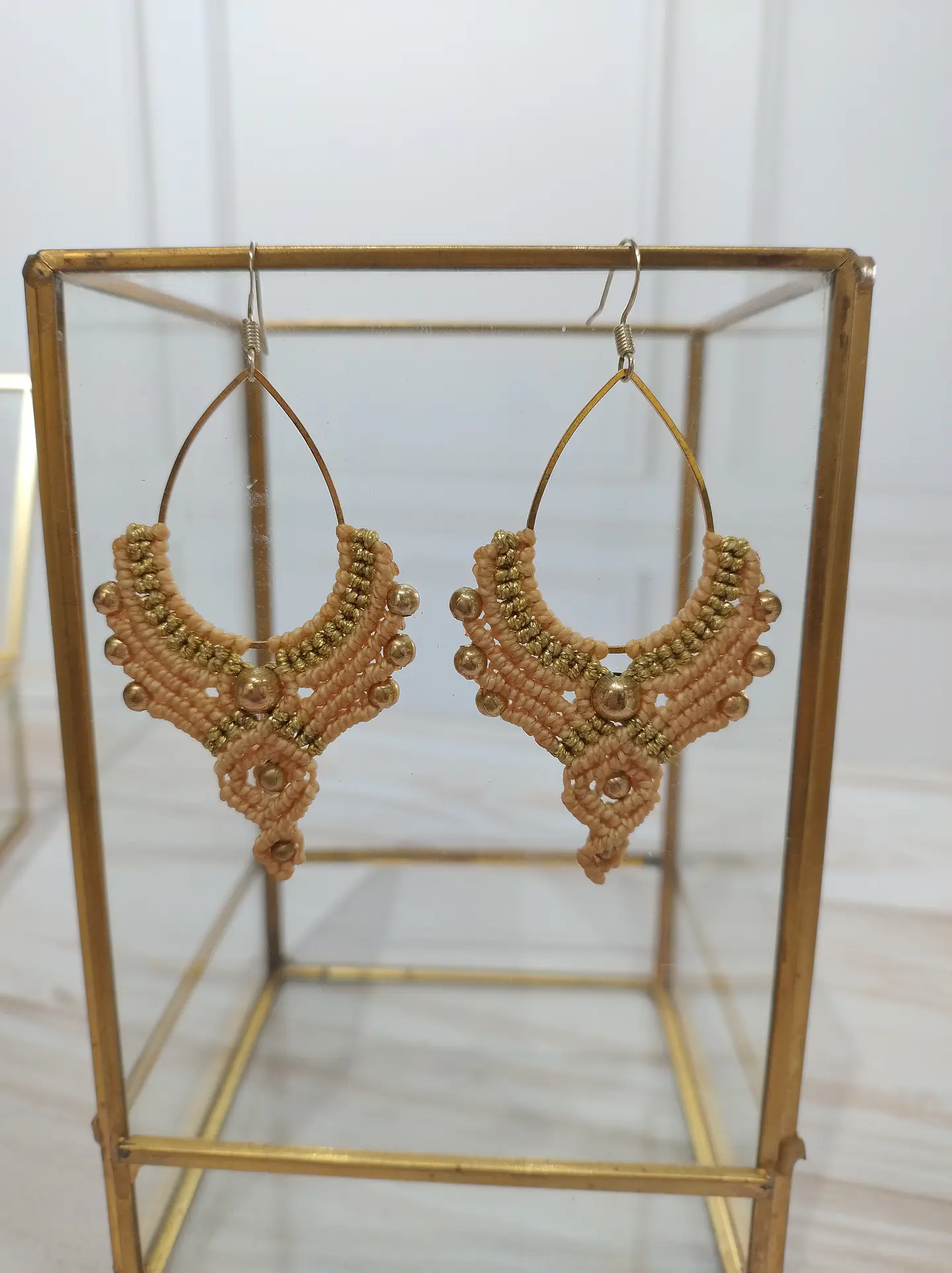 Aros Macramé Boho Beige 5