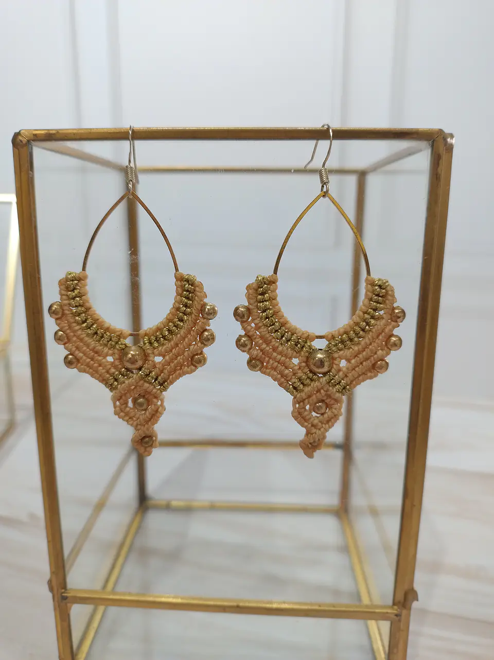 Aros Macramé Boho Beige 5