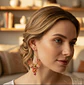Aros Macramé Boho Rosa - Miniatura 3