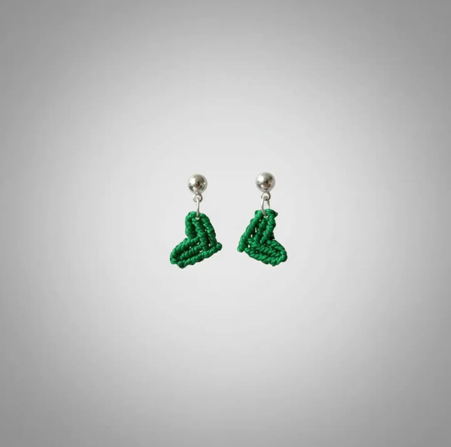 Aros Macramé Love Verde 5