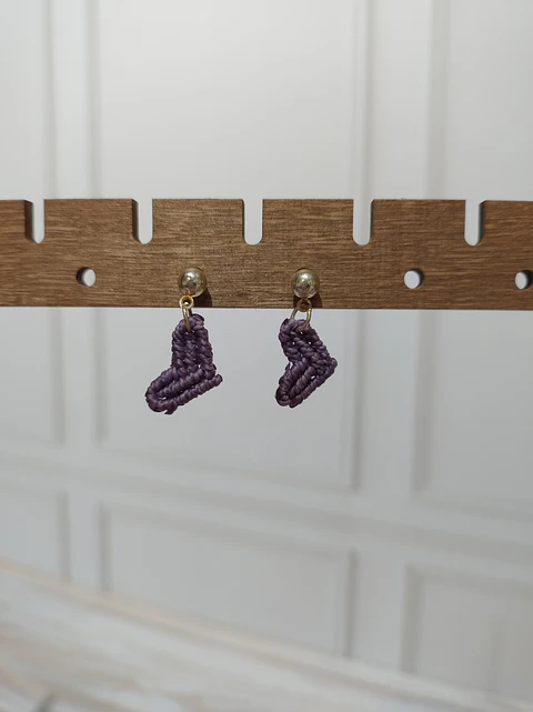 Aros Macramé Love Lila