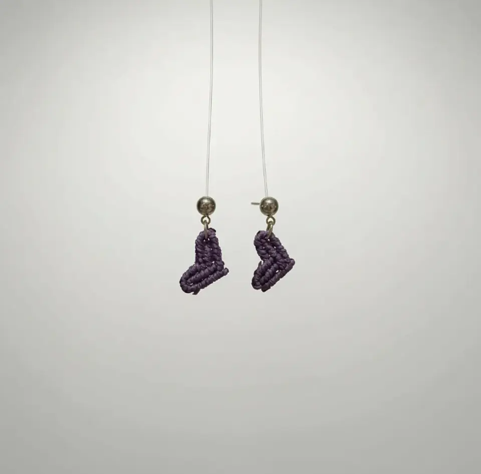 Aros Macramé Love Lila 4