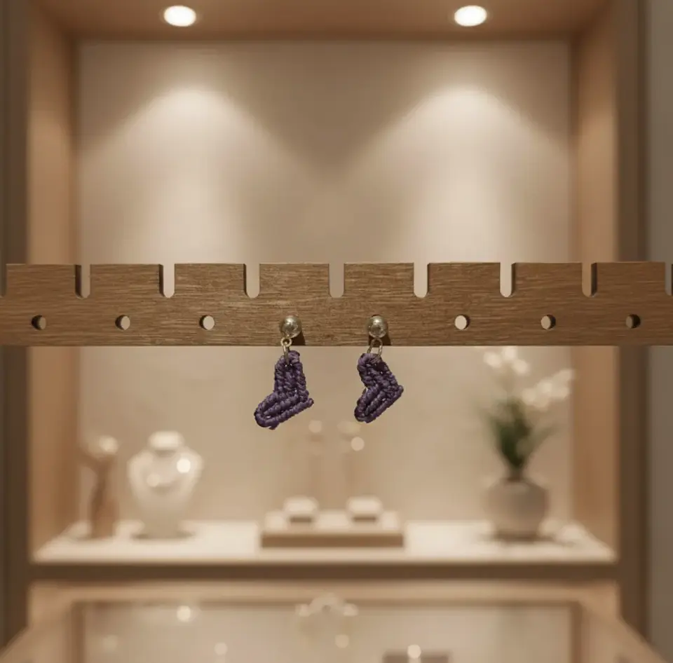 Aros Macramé Love Lila 5