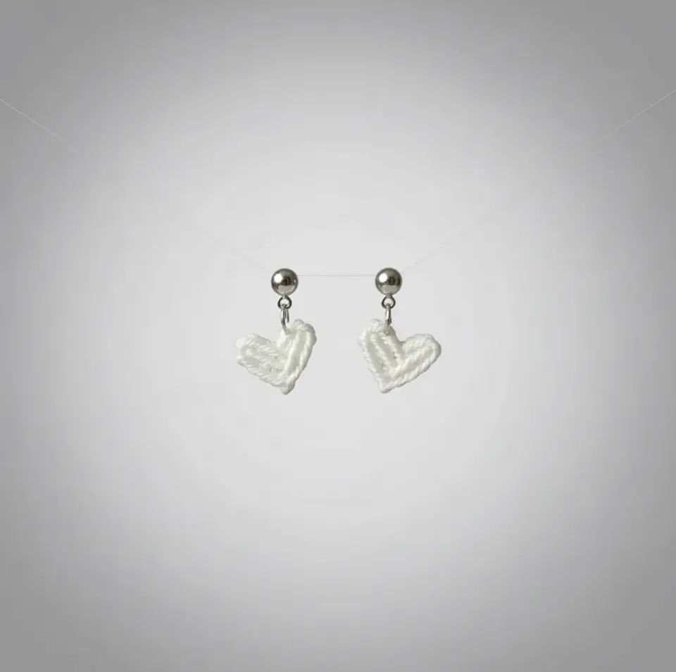 Aros Macramé Love Blancos 4