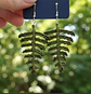 Aros Macramé Helechos Verde Musgo - Miniatura 1