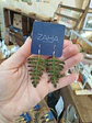 Aros Macramé Helechos Verde Musgo - Miniatura 5
