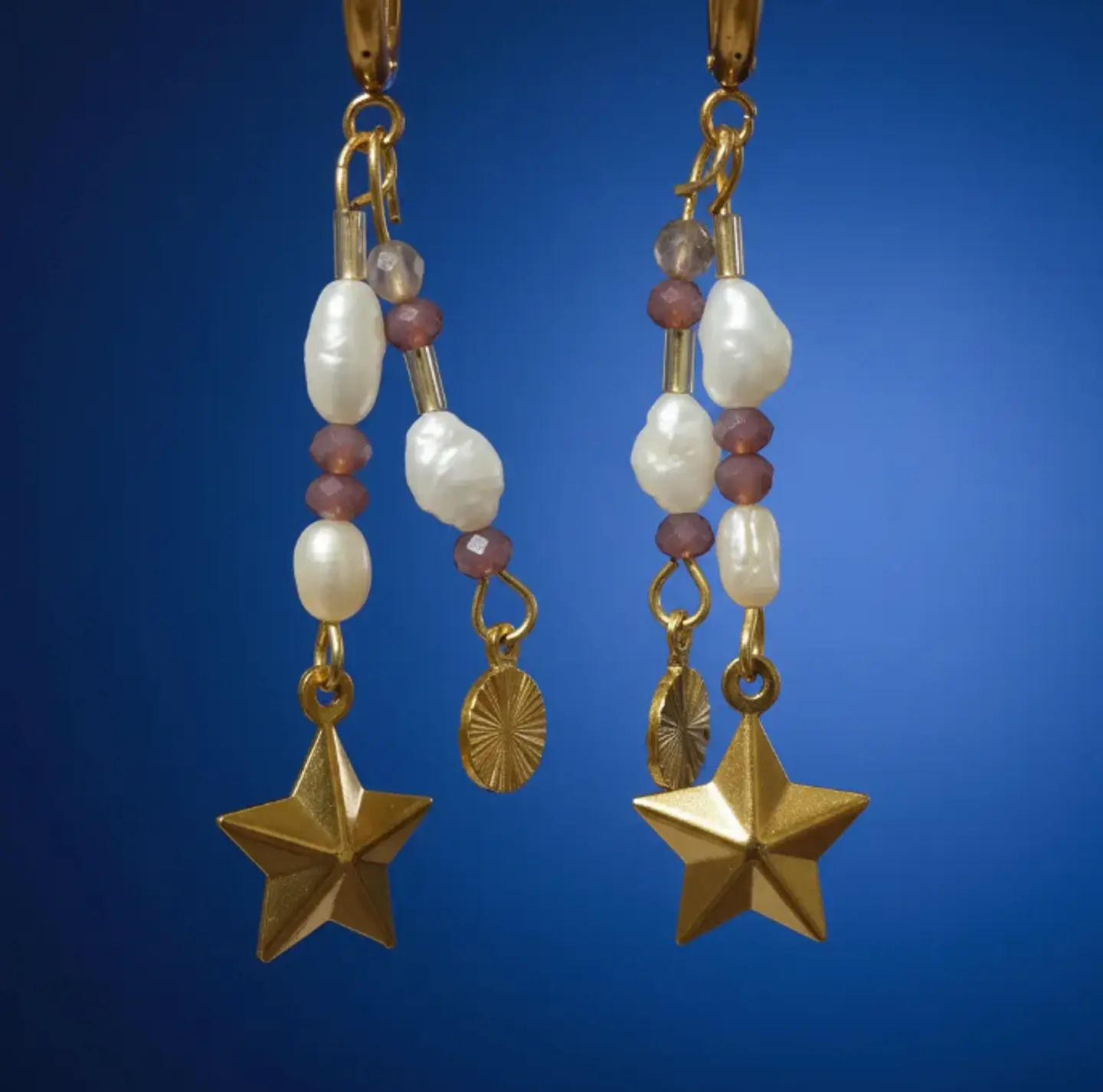 Aros Mood morados con amatista 3