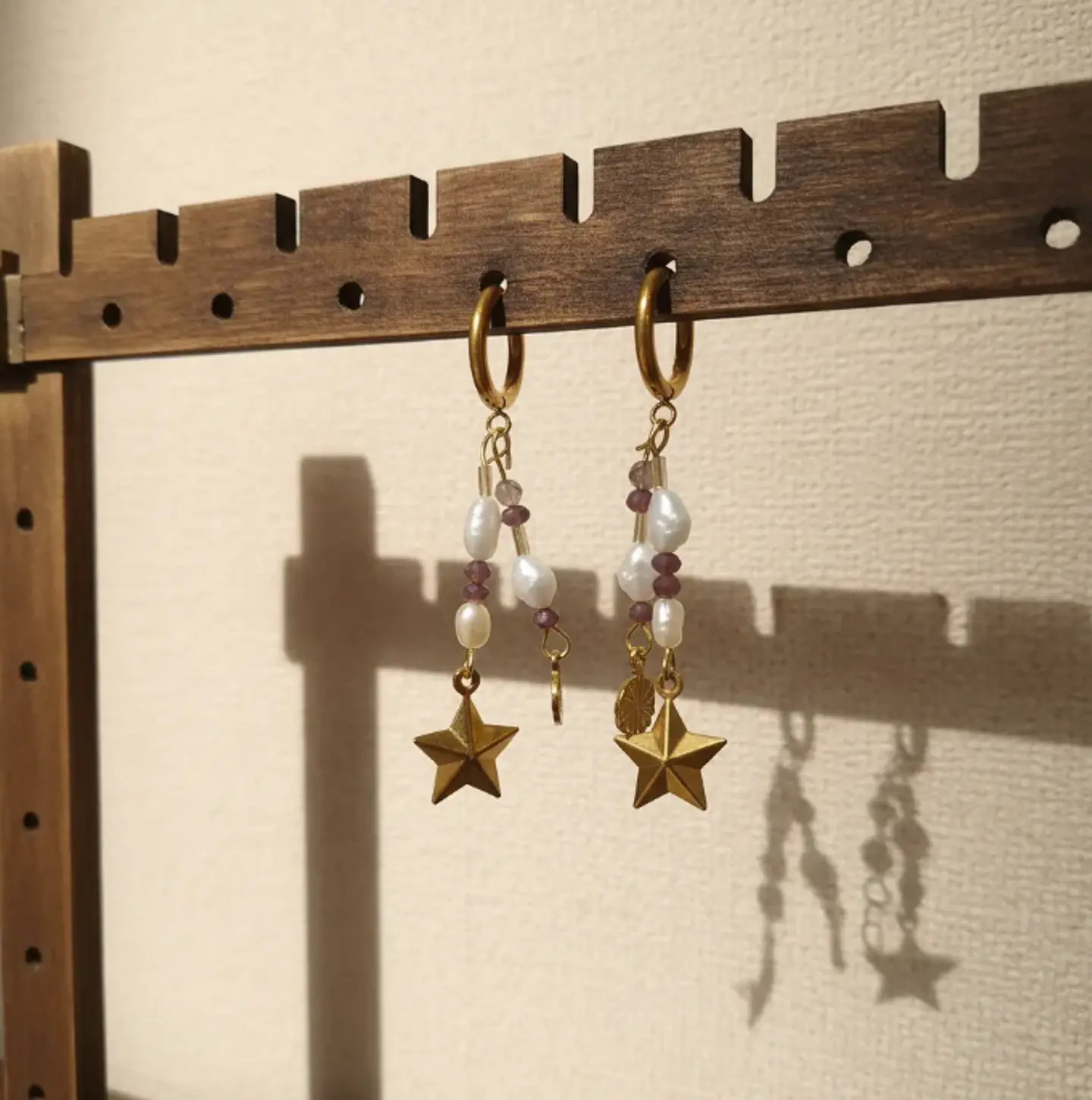 Aros Mood morados con amatista 4